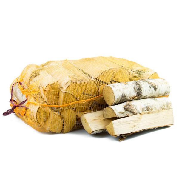 Kaminholz Birke 25cm im Sack 54 x 40L/15kg Sack
