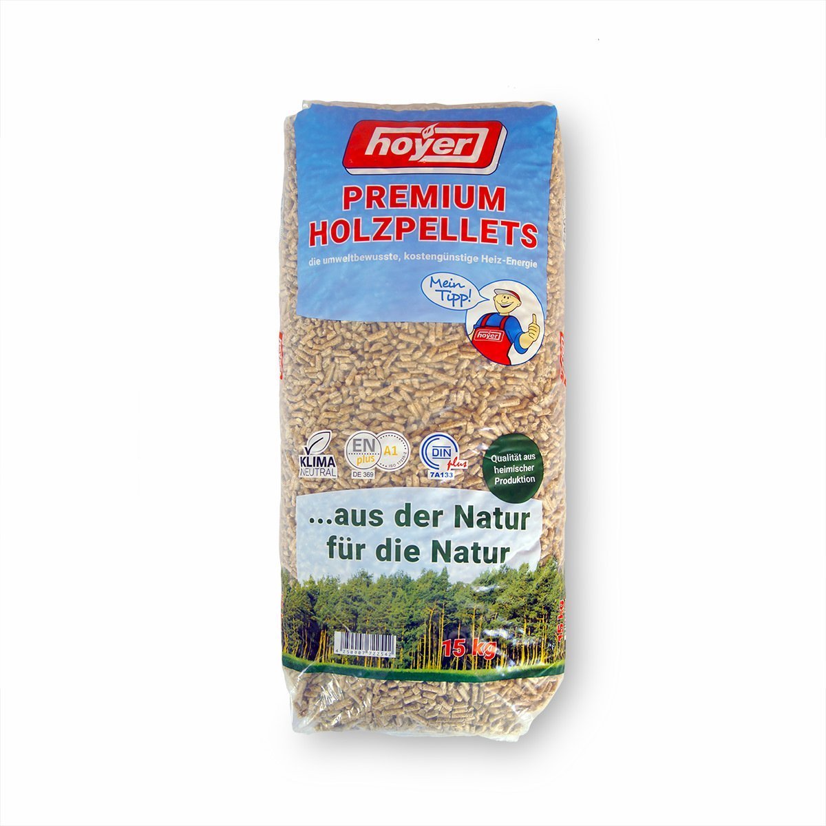 HOYER Holzpellets 6mm ENplusA1, 990kg Palette