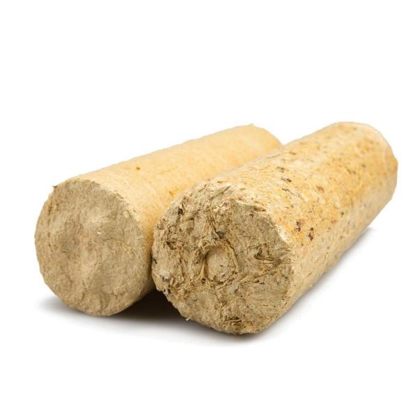 Nadelholzbriketts rund, ohne Loch 960kg Palette