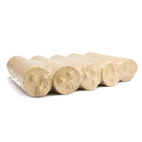 Nadelholzbriketts rund, ohne Loch 960kg Palette